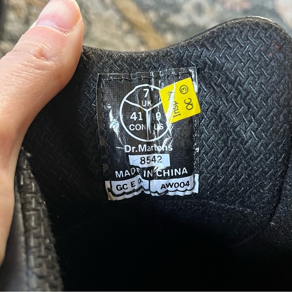 Vintage Dr. Martens 90’s Chunky Platform Leather Lace Up Boots 8542 Black Sz 9 - Picture 10 of 10